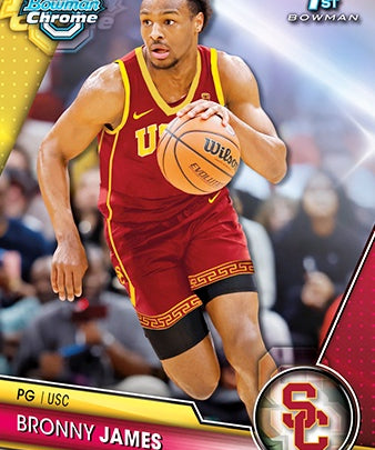 2023-24-Bowman-University-Chrome-Basketball-Cards-Base-Bronny-James-1st-Bowman