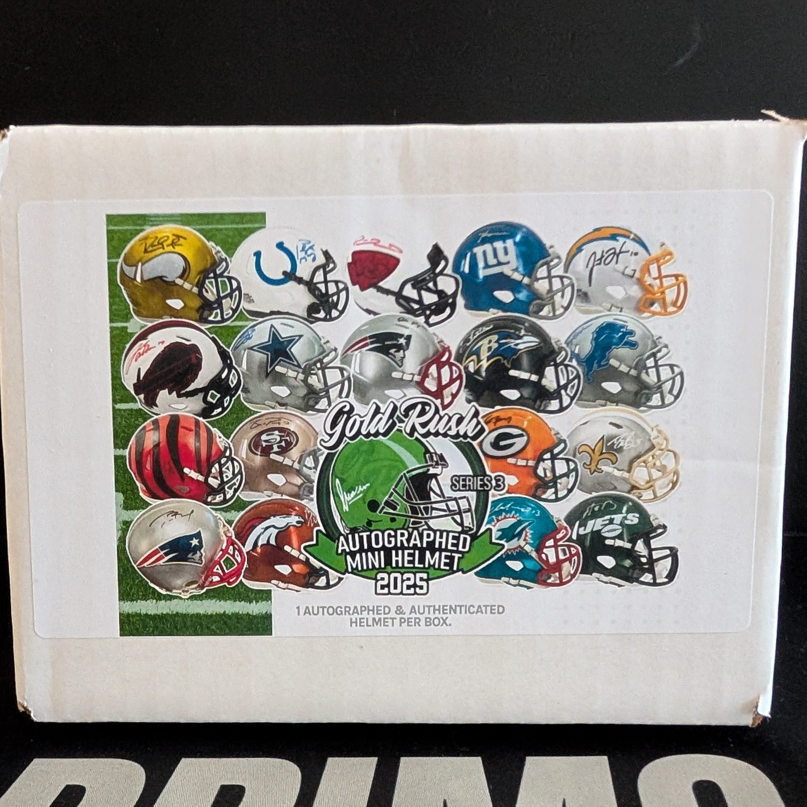 2025 Gold Rush Autographed Mini Helmet Football Edition Series 3 Box - Private NFL Break