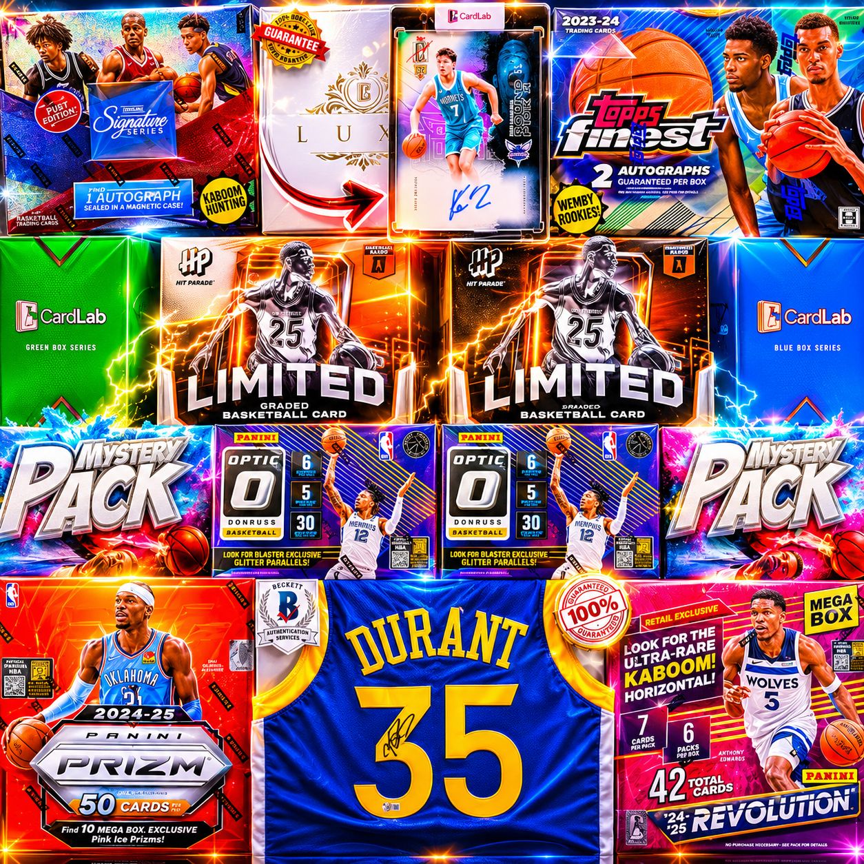 THE MONDAY KING KONG SLIM REAPER EXTRAVAGANZA!!! GUARANTEED KD SIGNED JERSEY & KON KNUEPPEL SIGNED ROOKIE CARD!!!! KABOOM AND DOWNTOWN CHASE IS ON & MORE!!! 30 SPOT RANDOM (6893)