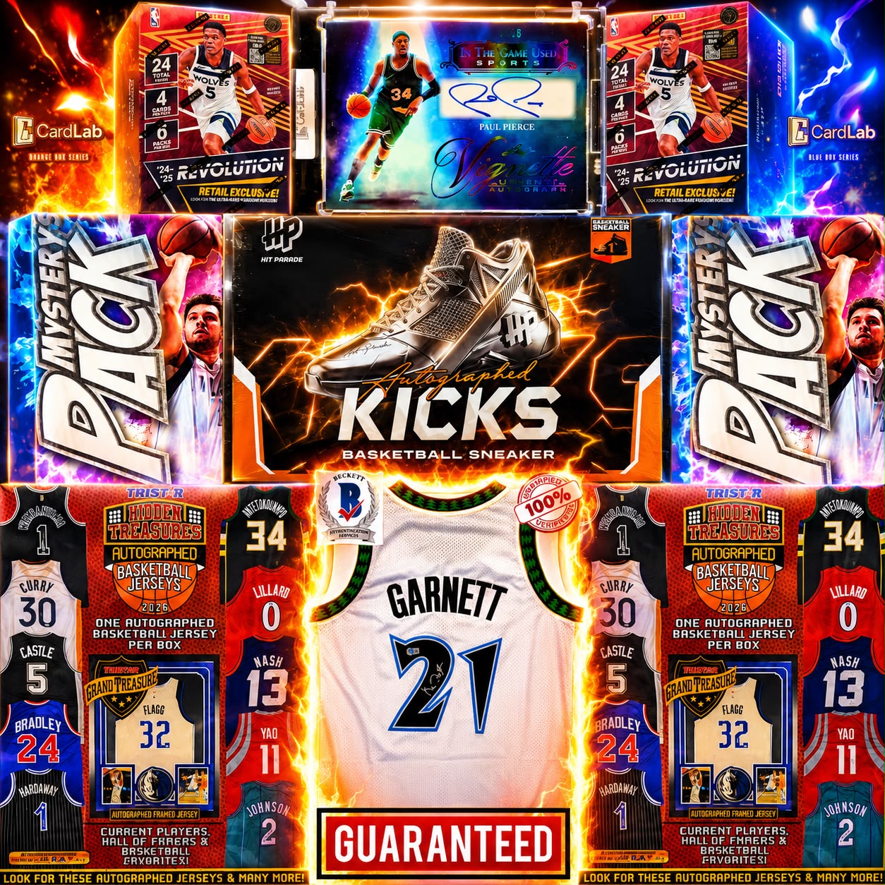 2000S THROWBACK KICKS SHOWCASE - GUARANTEED KG JERSEY PLUS PIERCE AUTO - DOUBLE JERSEY CHASE PLUS AUTOGRAPHED SNEAKERS AND KABOOM HUNT - 30 SPOT RANDOM (6962)