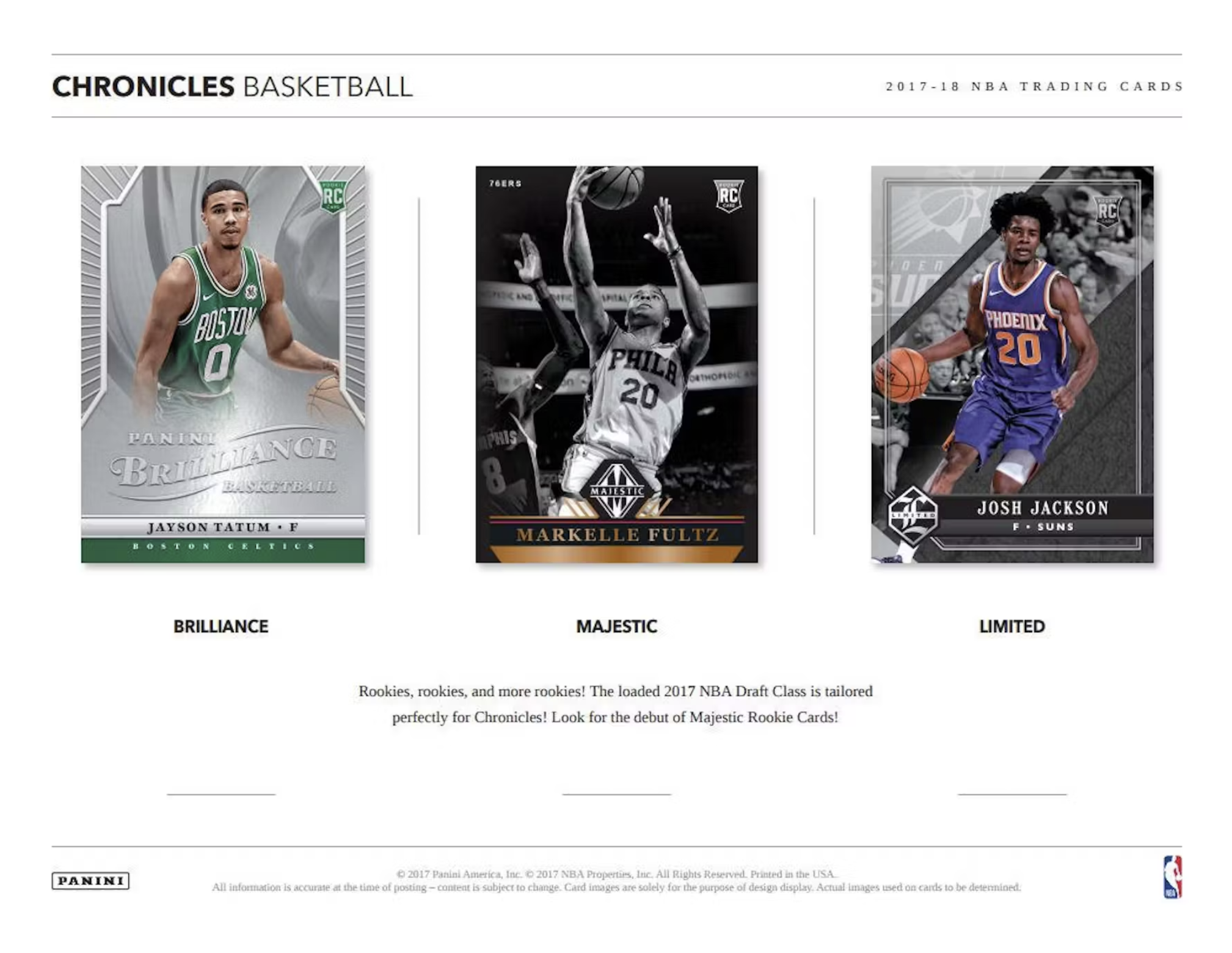 2017/18 CHRONICLES HOBBY!!! RARE BOX ALERT!! HUNTING TATUM ROOKIES!!! - 10 SPOT RANDOM (6737)