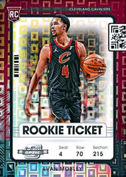2021-22-Panini-Contenders-Optic-Basketball-NBA-Cards-Base-Rookie-Ticket-Black-Pandora-Evan-Mobley-RC