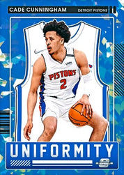 2021-22-Panini-Contenders-Optic-Basketball-NBA-Cards-Uniformity-Blue-Cracked-Ice-Cade-Cunningham