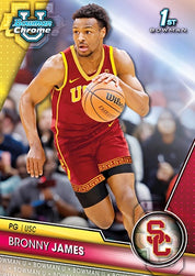 2023-24-Bowman-University-Chrome-Basketball-Cards-Base-Bronny-James-1st-Bowman