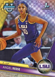2023-24-Bowman-University-Chrome-Basketball-Cards-Base-X-Fractor-Angel-Reese-1st-Bowman