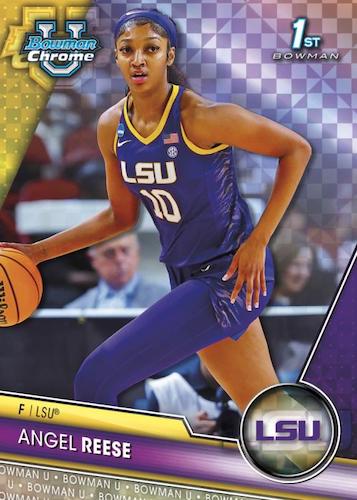2023-24-Bowman-University-Chrome-Basketball-Cards-Base-X-Fractor-Angel-Reese-1st-Bowman