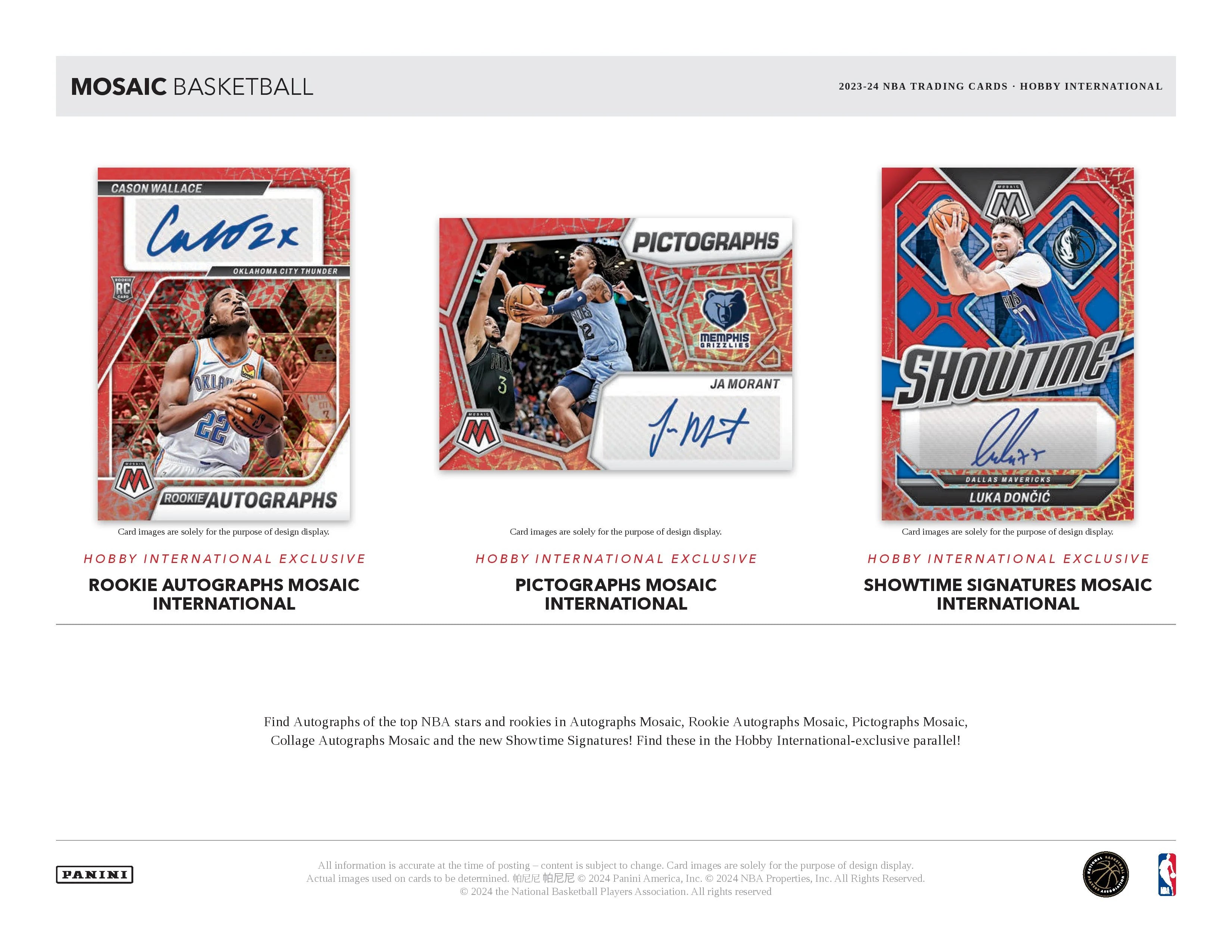 Stained Glass Razzle Dazzle - 2023/24 Panini Mosaic Basketball International - Pick Your Team (5963)