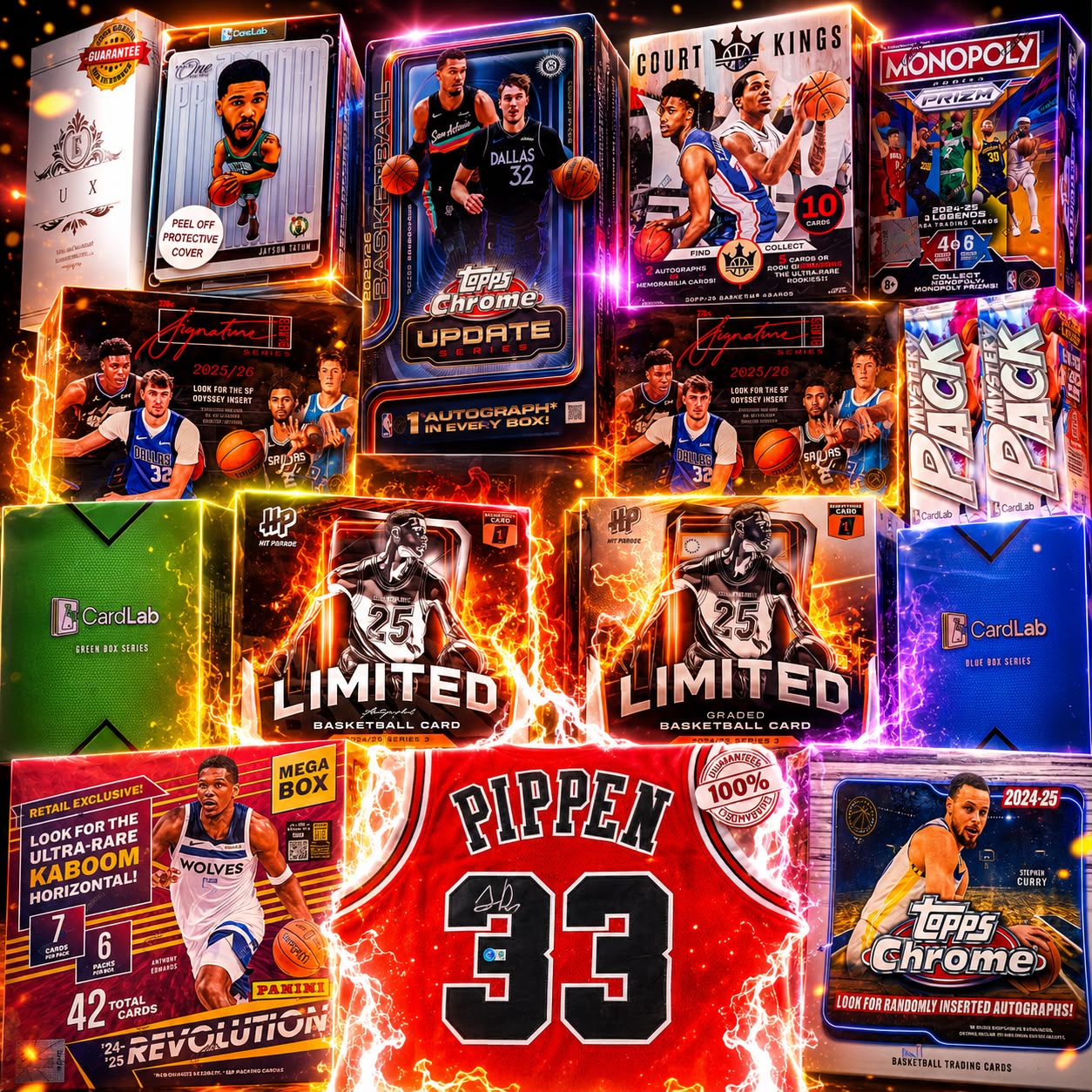 CHROME UPDATE RELEASE PARTY!! CHASING ROOKIE DEBUT PATCHES OF FLAGG, HARPER AND MORE!! GUARANTEED TATUM PRIZMANIA CASE HIT AND PIPPEN SIGNED JERSEY!! - 30 SPOT RANDOM (7018)