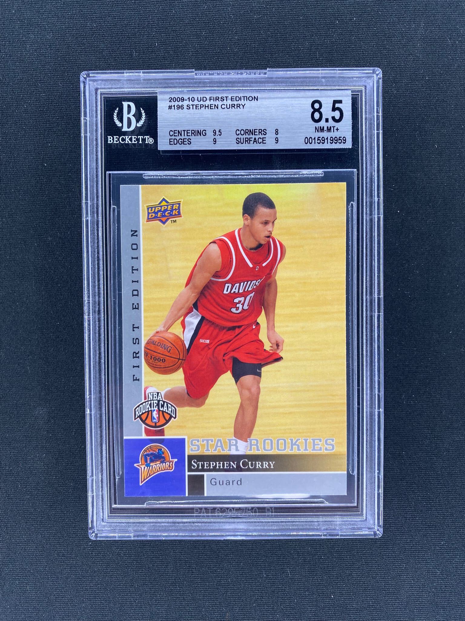 Steph Curry 2009/10 UD First Edition RC BGS 8.5