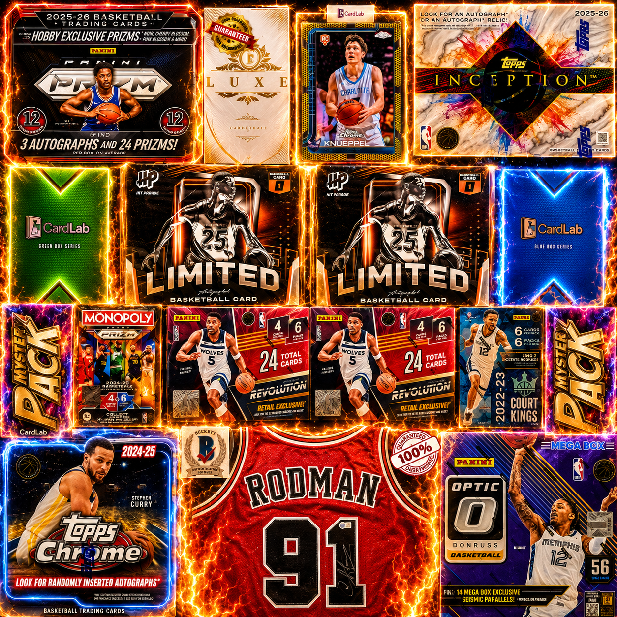 THE KONMAN & WORM CLUB!! GUARANTEED NUMBERED KON AND RODMAN SIGNED JERSEY!! HUNTING COOP, HARPER AND VJ FROM NEW PRIZM AND INCEPTION!! - 30 SPOT RANDOM (7048)