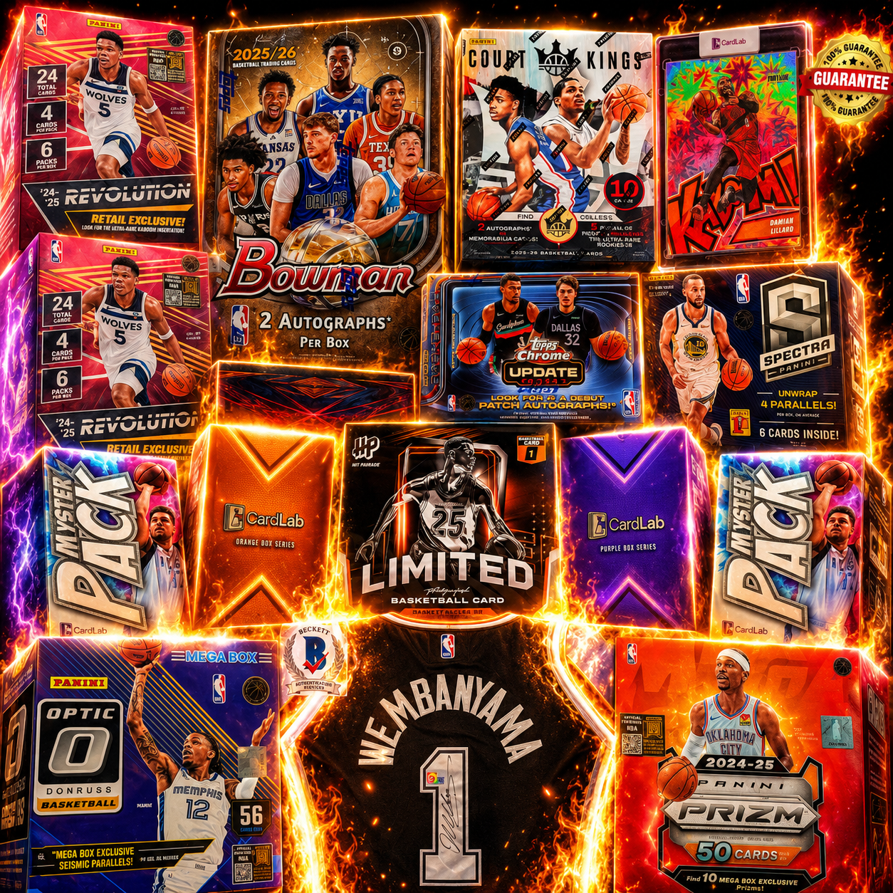 BREAKING TODAY - THE WEMBY & KABOOM WHOPPER!! GUARANTEED WEMBY SIGNED JERSEY AND DAME KABOOM!! BRAND NEW CK AND BOWMAN HUNTING BLANK SLATES, COOP AND MORE!! - 30 SPOT RANDOM (7054)