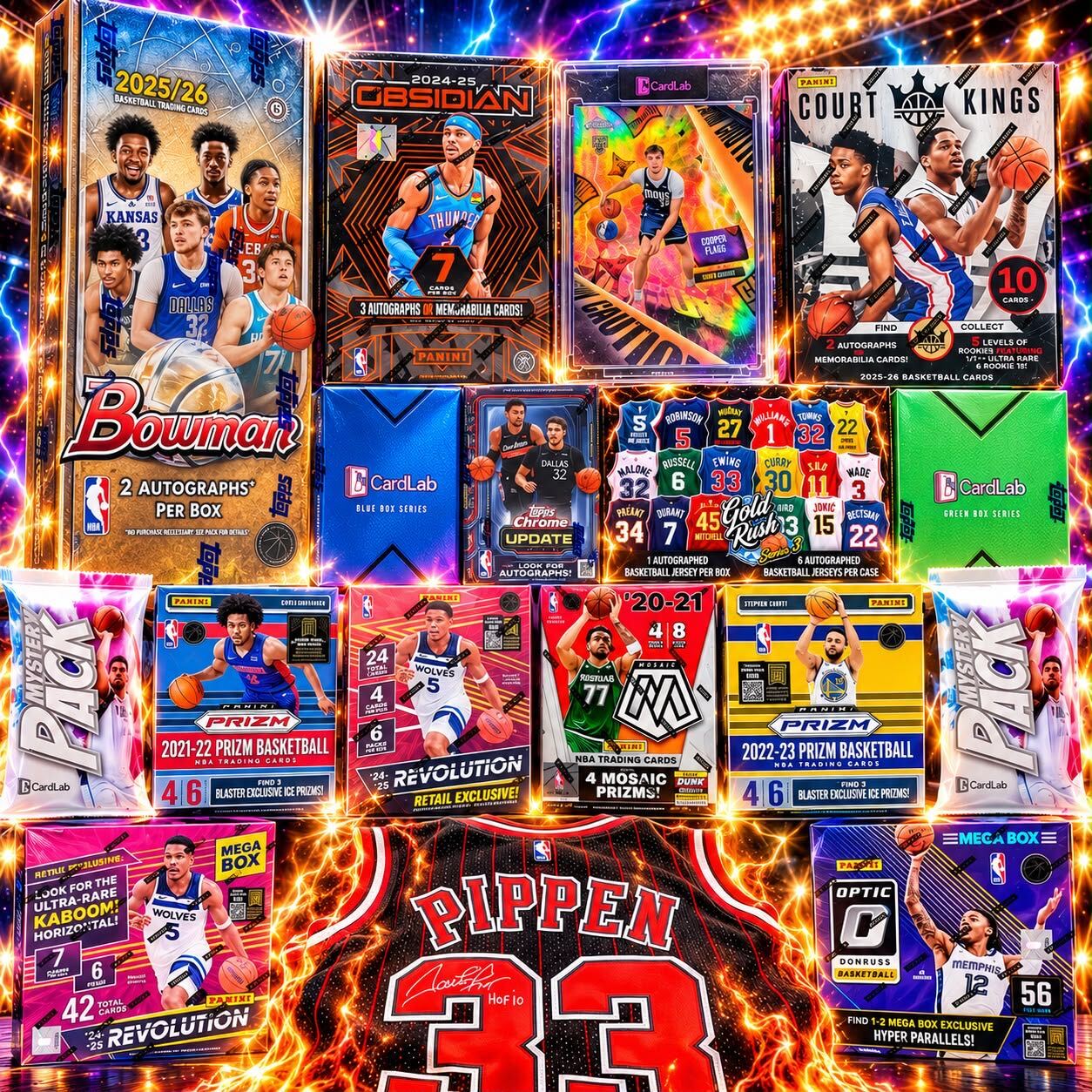 The Rookie & The Wingman - Cooper Flagg Topps Chrome case hit, Scottie Pippen signed jersey, 30 spot random