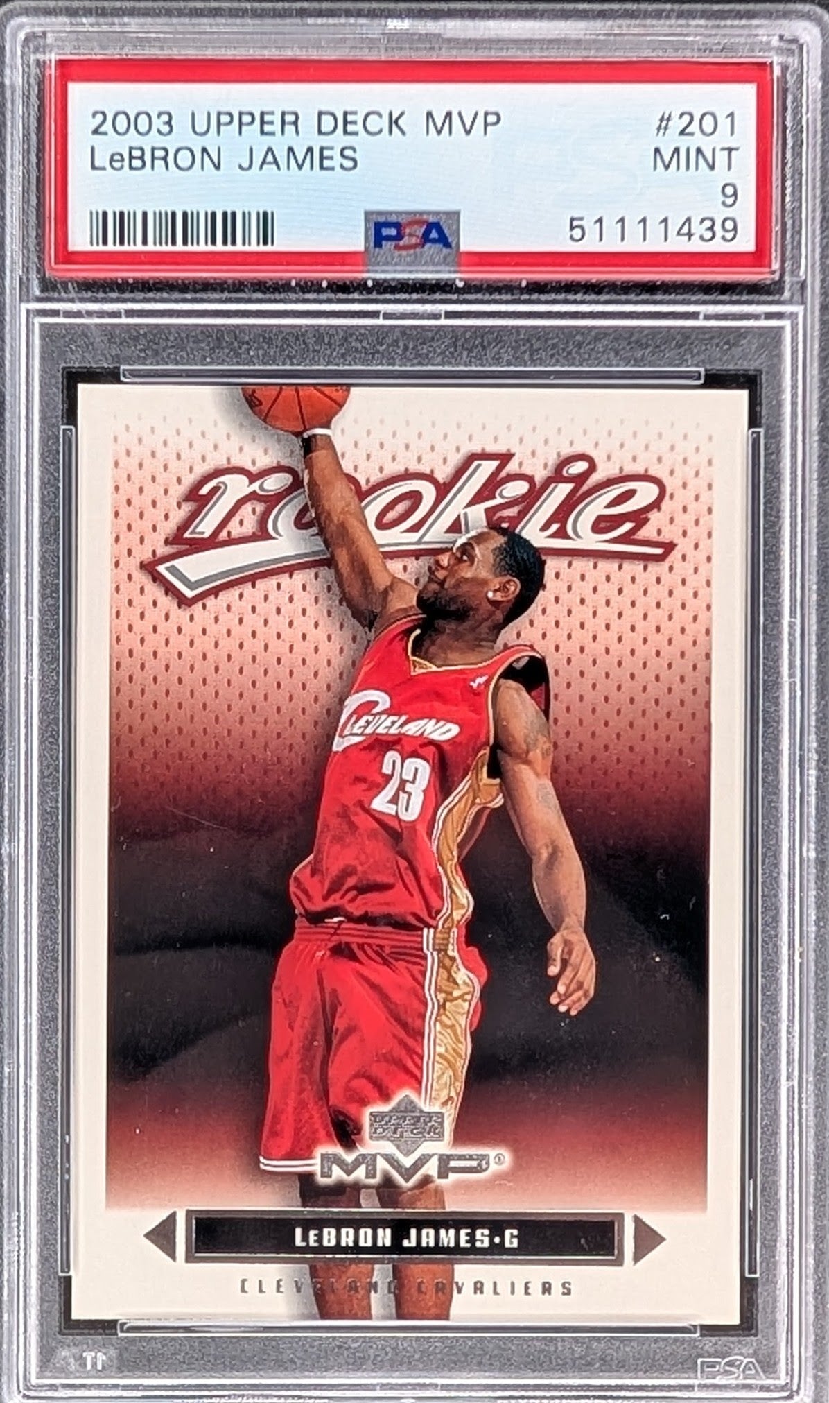 Guaranteed - LeBron James 2003 Upper Deck MVP Rookie PSA 9