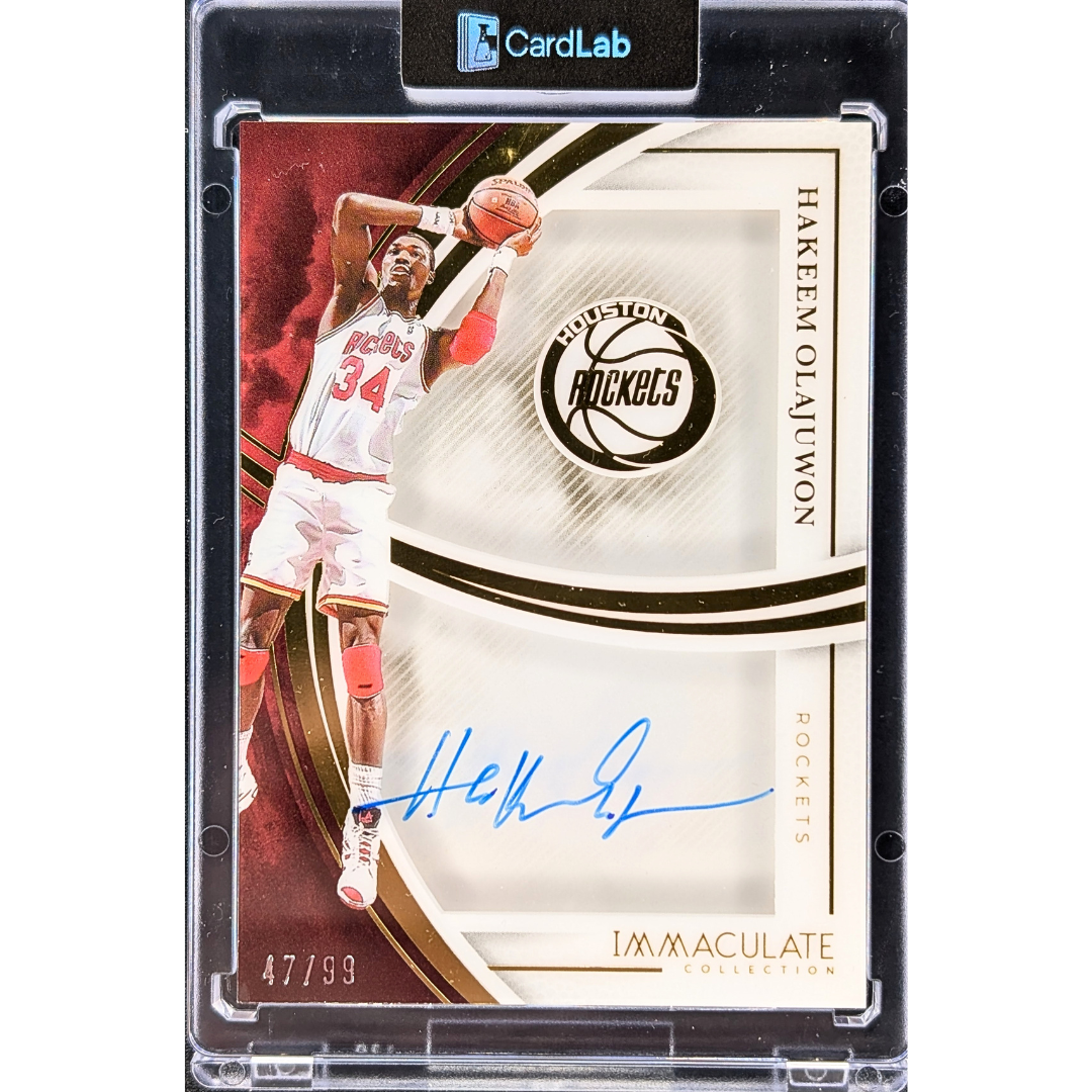 FULL CASE MERCH MADNESS!! FULL CASE GOLD RUSH JERSEY CHASE!! GUARANTEED HUGE HAKEEM IMMACULATE AUTOGRAPH!! HUNTING HALL OF FAME & MVP JERSEYS!!! - 30 SPOT RANDOM (7017)