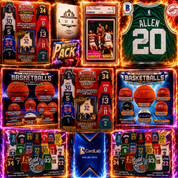 THE SHOWTIME SHOWDOWN!! GUARANTEED VINTAGE PSA 8 MAGIC JOHNSON & RAY ALLEN CELTICS JERSEY!! HUNTING MERCH HITS FROM ALL THE STARS!! - 30 SPOT RANDOM (7084)