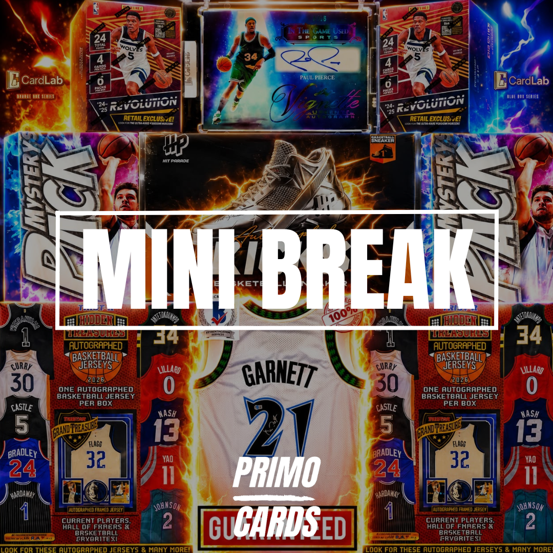 50/50 SNEAKER MINI - 2000S THROWBACK KICKS SHOWCASE - GUARANTEED KG JERSEY PLUS PIERCE AUTO - DOUBLE JERSEY CHASE PLUS AUTOGRAPHED SNEAKERS AND KABOOM HUNT - 30 SPOT RANDOM (6962)
