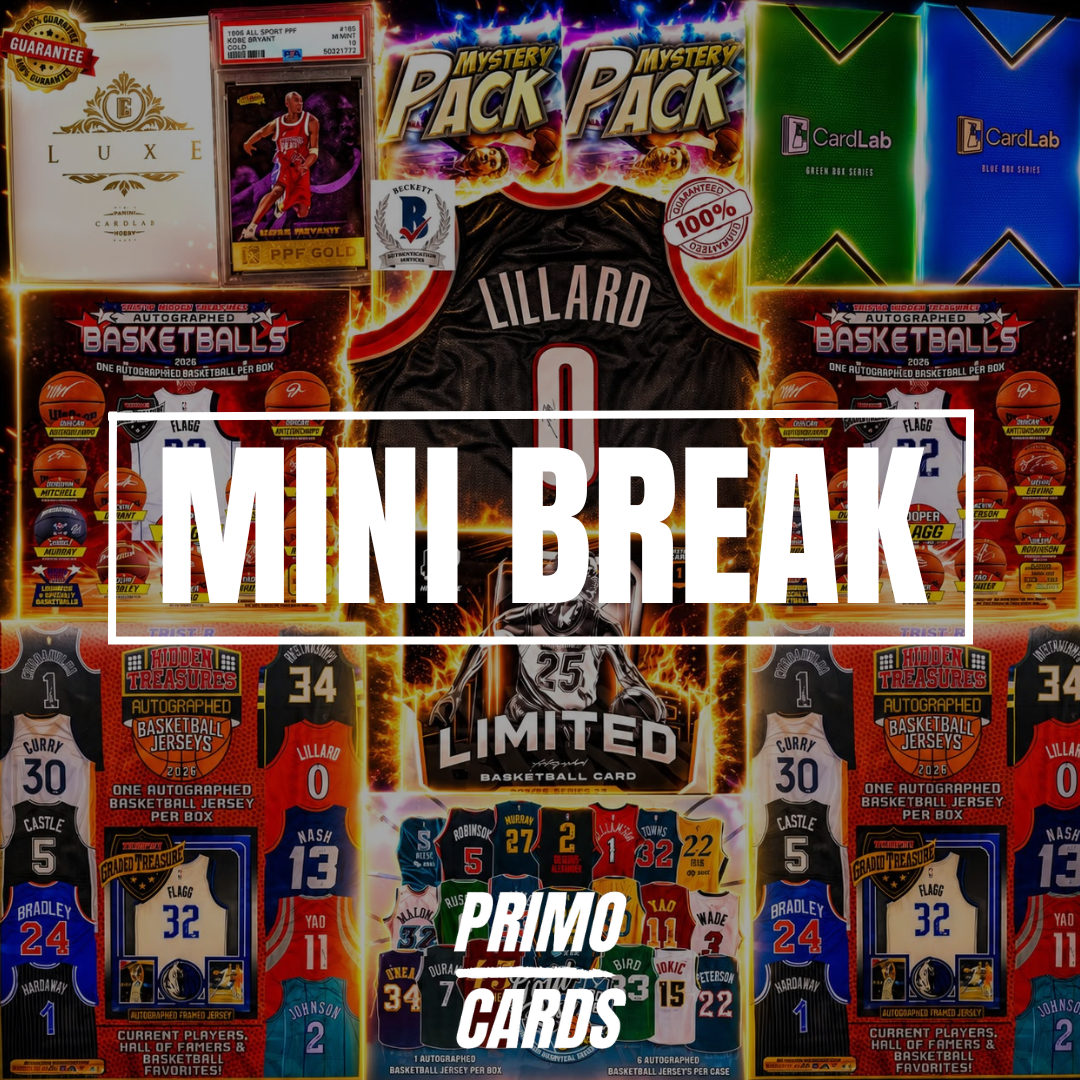 50/50 KOBE MINI!! - THE BLACK MAMBA'S MAGIC!!! GUARANTEED KOBE ROOKIE PSA 8 & DAME TIME JERSEY!!! HUNTING HUGE MERCH HITS FLAGG, WEMBY, CURRY & MORE!! - 30 SPOT RANDOM (6995)