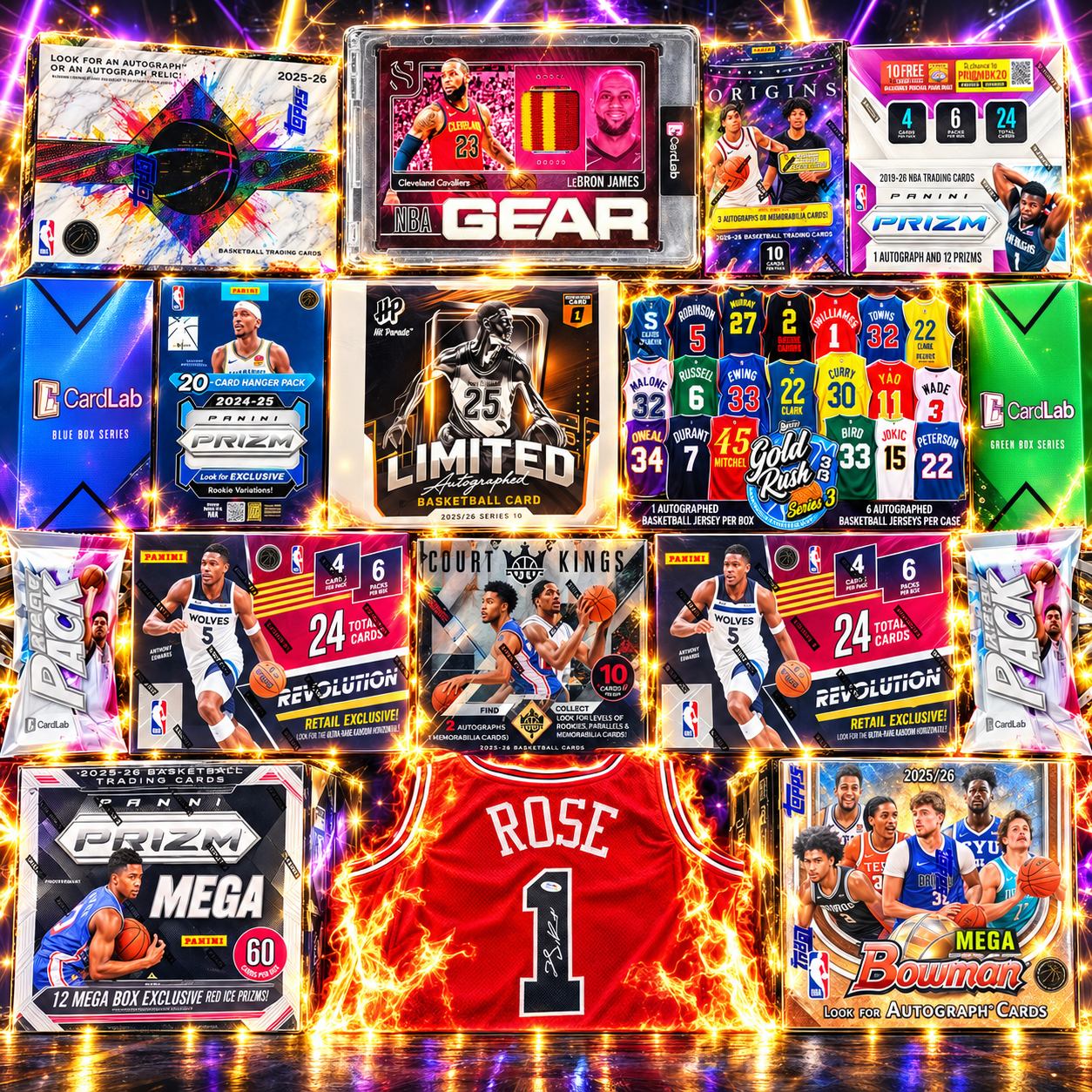 THE OLD SCHOOL MVP HUNTER!! GUARANTEED LEBRON JAMES GAME WORN & DERRICK ROSE JERSEY AUTO!! CHASING HUGE FLAGG & VJ ROOKIE AUTOS!! - 30 SPOT RANDOM (7175)