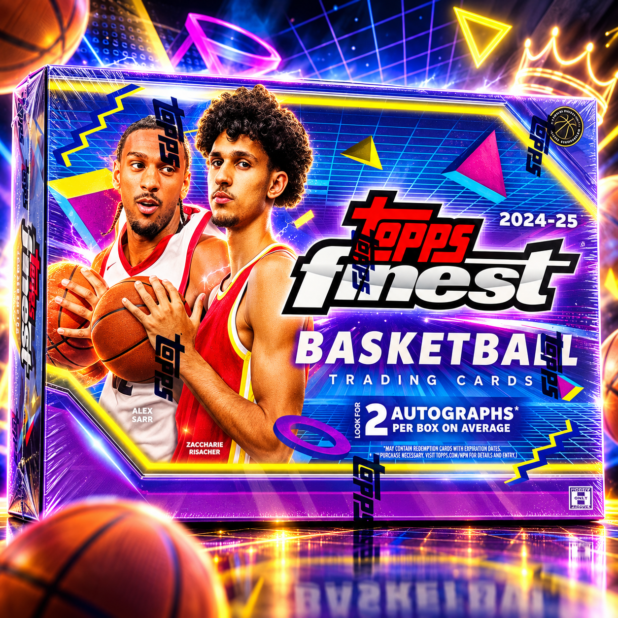 2024/25 TOPPS FINEST HOBBY BOX!! 2 GUARANTEED AUTOS CHASING SARR & CASTLE ROOKIE SIGNATURES, PLUS AUTOS FROM WEMBY, BRON AND MORE!! - PICK YOUR TEAM (7251)