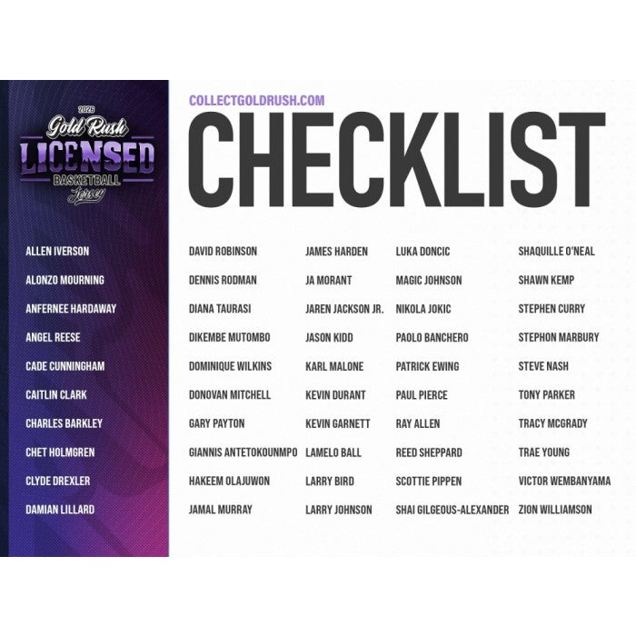 2026 Gold Rush Autographed Licensed Basketball Jersey - Private NBA Break