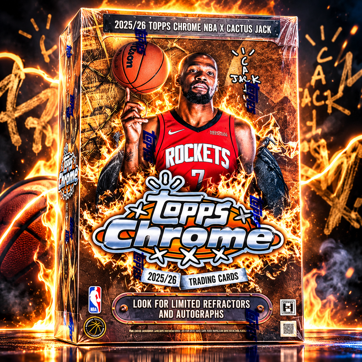 26 Topps Chrome Cactus Jack Basketball Hobby Box - Private NBA Break
