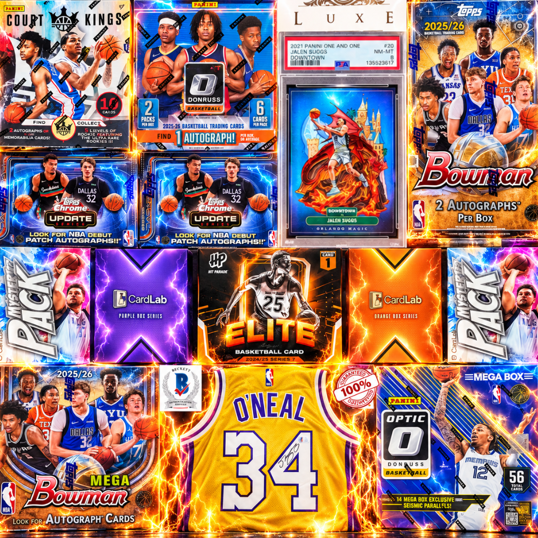 THE SHAQ & SUGGS SHOW!! GUARANTEED SHAQ AUTOGRAPH JERSEY & JALEN SUGGS GRADED ROOKIE DOWNTOWN!!! HUNTING BIG BLANKS & FLAGG ROOKIE AUTOS!! - 30 SPOT RANDOM (7110)