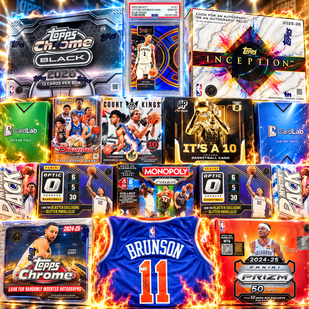 THE FINALS REMATCH FRENZY!! GUARANTEED PSA 10 WEMBY ROOKIE AND BRUNSON SIGNED JERSEY!! CHASING FLAGG ROOKIES FROM NEW BLACK AND INCEPTION!! - 30 SPOT RANDOM (7114)