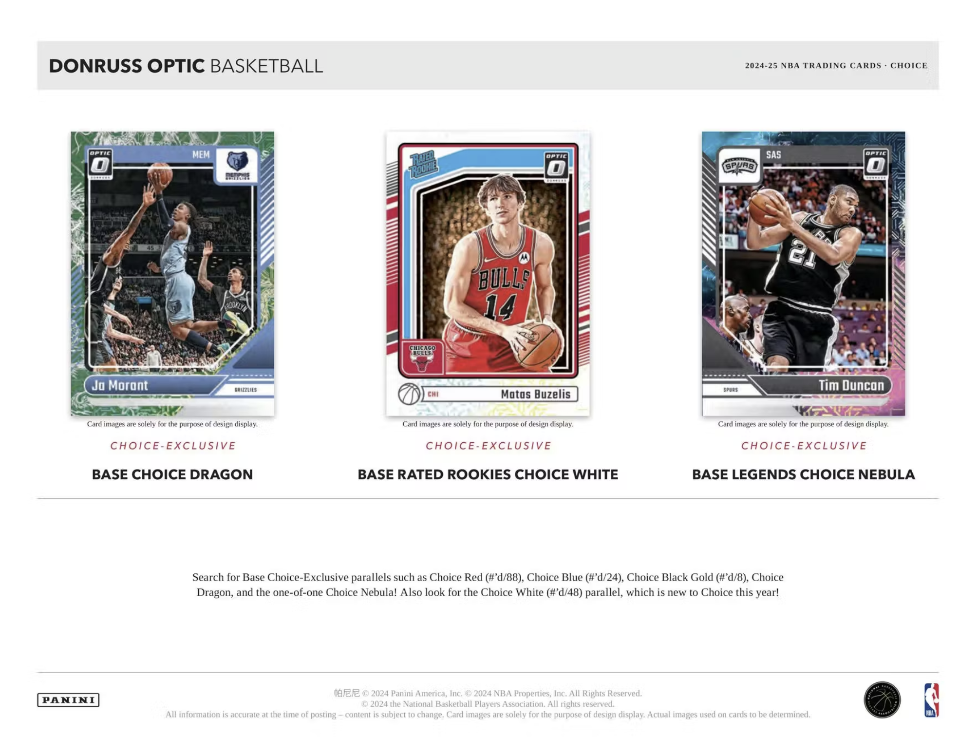 (Pre-Sale) 2024/25 Panini Optic Basketball Choice Hobby Box - Private NBA Break