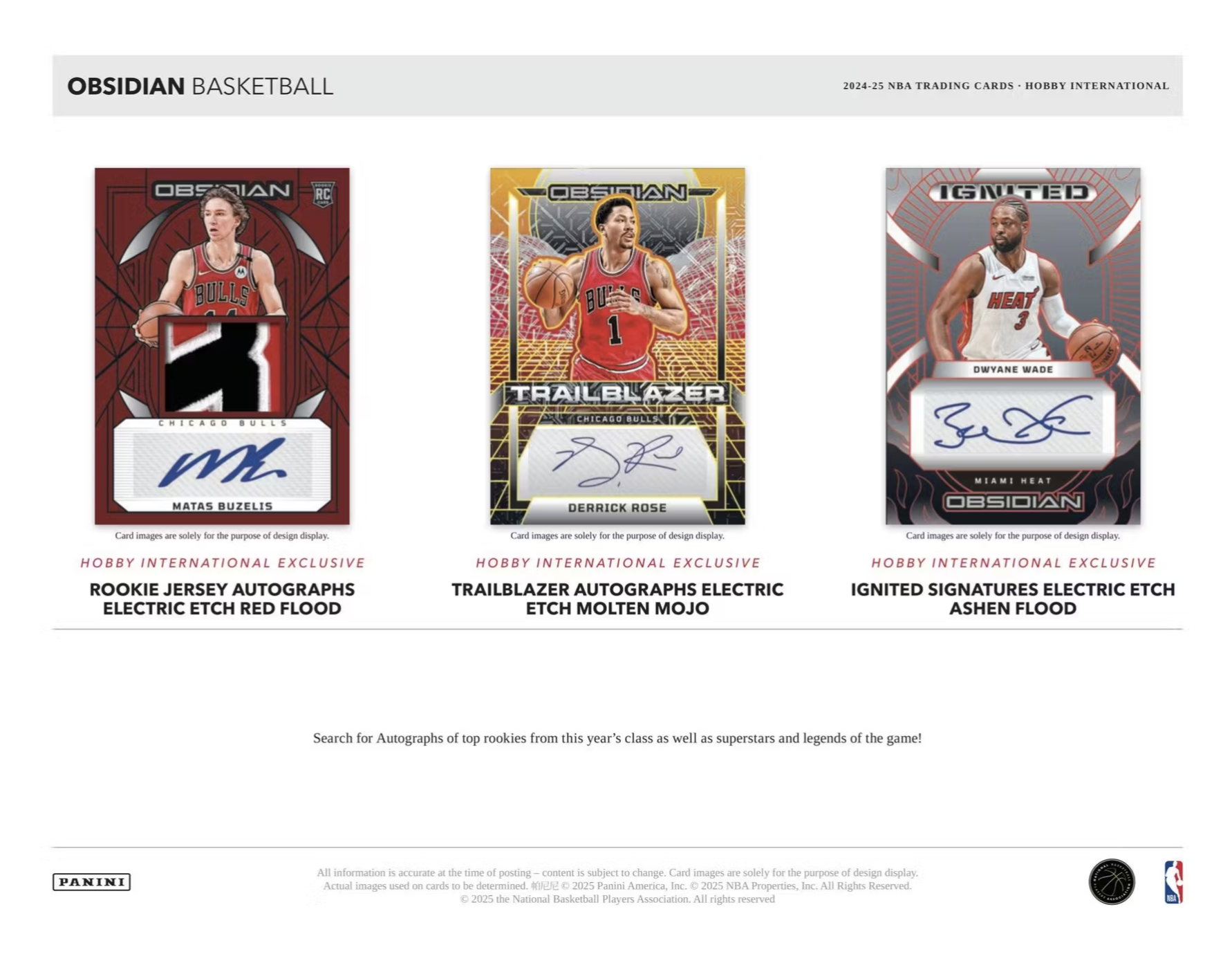 2024/25 Panini Obsidian Basketball International Hobby Box - Private NBA Break