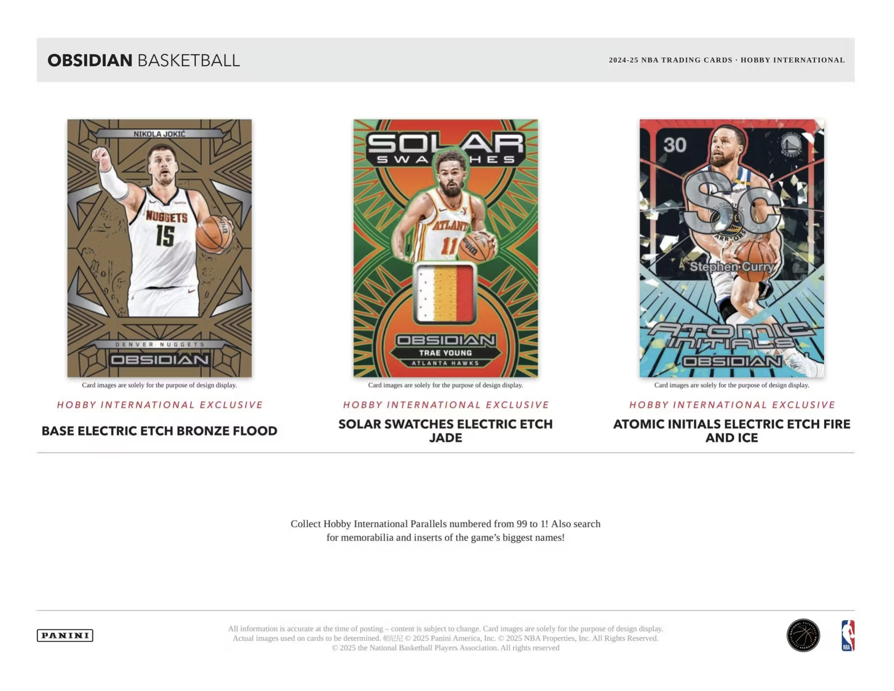 2024/25 Panini Obsidian Basketball International Hobby Box - Private NBA Break