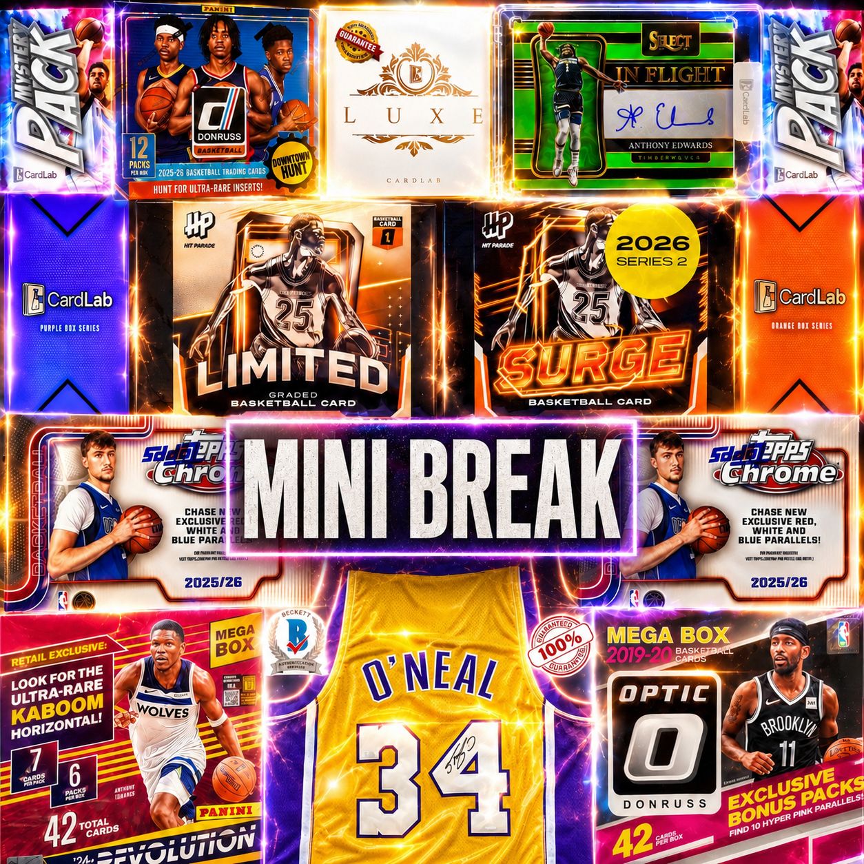 DISCOUNTED SHAQ ATTACK MINI!! - THE SUNDAY ANT MAN SHAQ ATTACK!!! BREAKING TODAY!!! FEATURING WEMBY MIDNIGHT, GUARANTEED SELECT ANT MAN IN FLIGHT AUTO /99 & SHAQ AUTO JERSEY!! CHASING SURGE, FLAGG, WEMBY, KABOOMS, DOWNTOWNS AND MORE (6929)