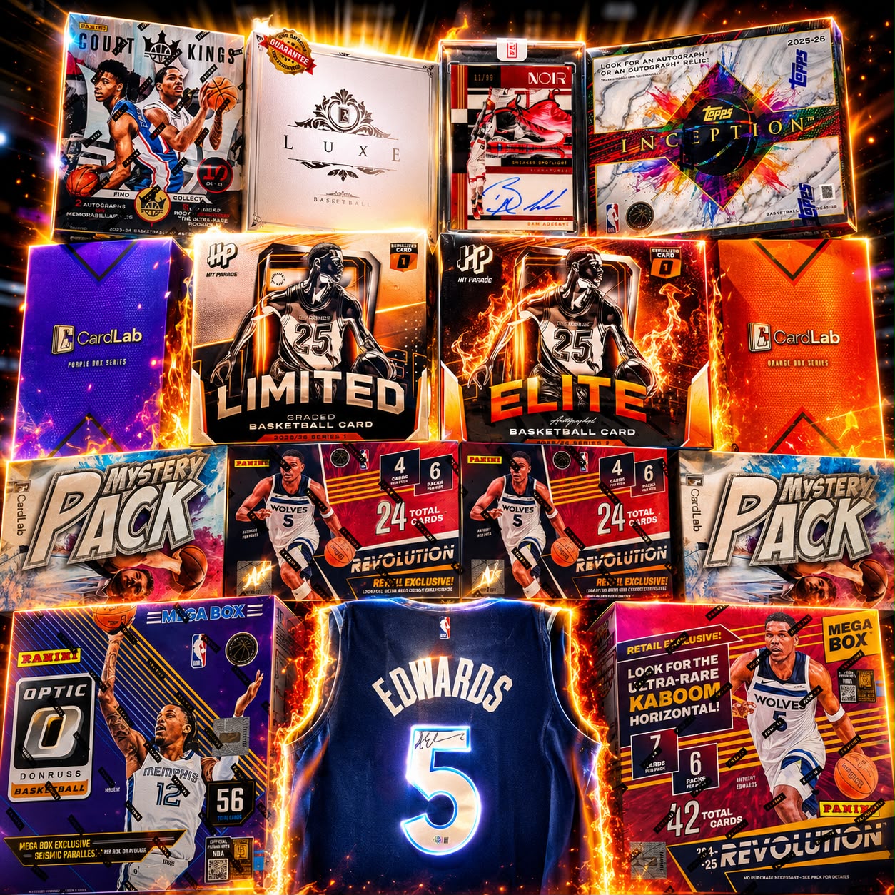 THE SNEAKER SPOTLIGHT SMACKDOWN!! GUARANTEED BAM SNEAKER SPOTLIGHT AUTO AND ANTMAN JERSEY!! DOUBLE NEW RELEASES TOPPS INCEPTION AND PANINI COURT KINGS!! - 30 SPOT RANDOM (6985)