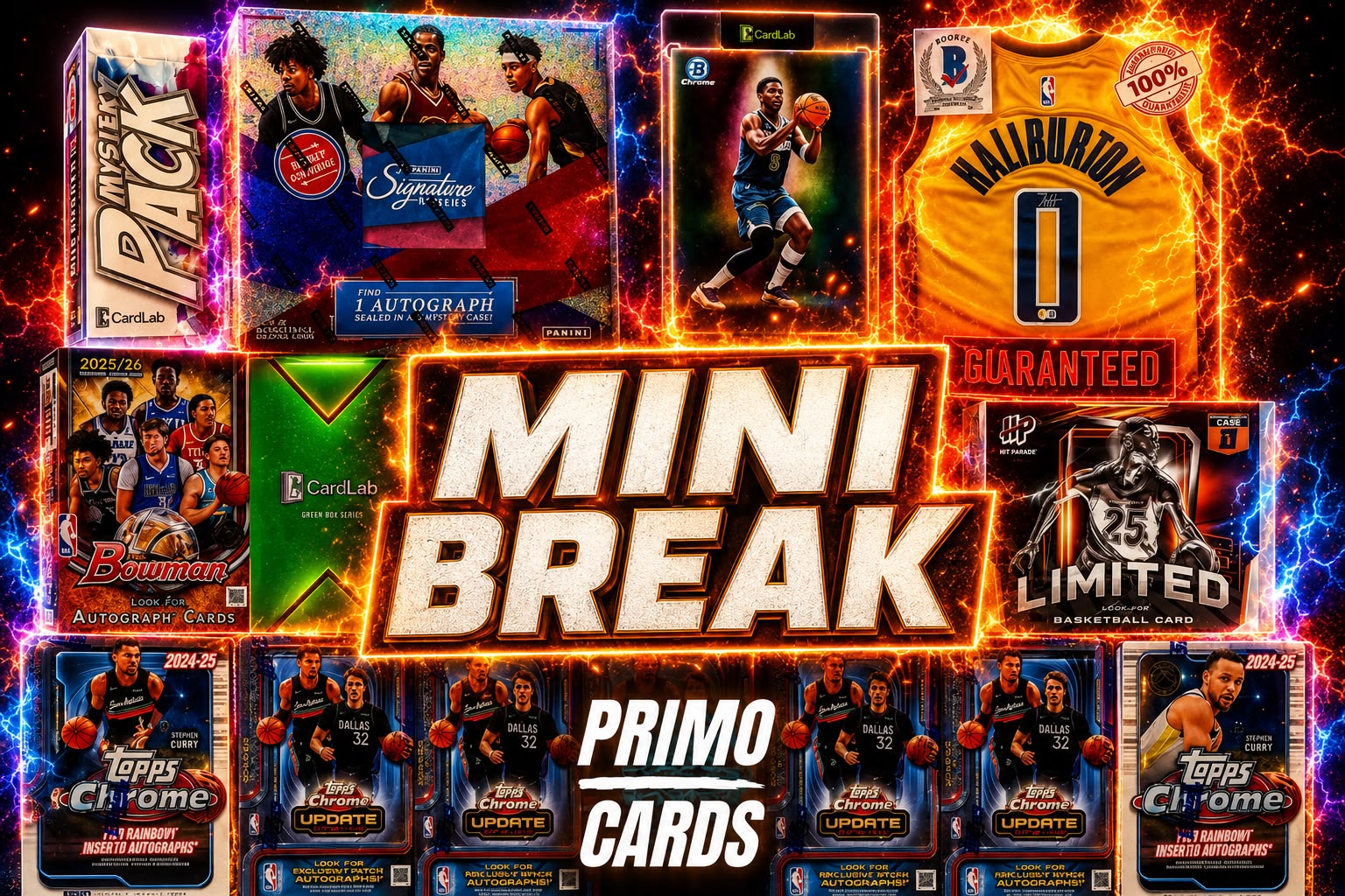 WHAT THE MINI!! - BREAKING TODAY - WHAT THE HALI, GUARANTEED HUGE ANTHONY EDWARDS SPOTLIGHT CASE HIT & TYRESE HALIBURTON SIGNED JERSEY!! HALF CASE CHROME UPDATE CHASE, LEAF METAL KABOOMS AND MORE!! - 30 SPOT RANDOM (7045)