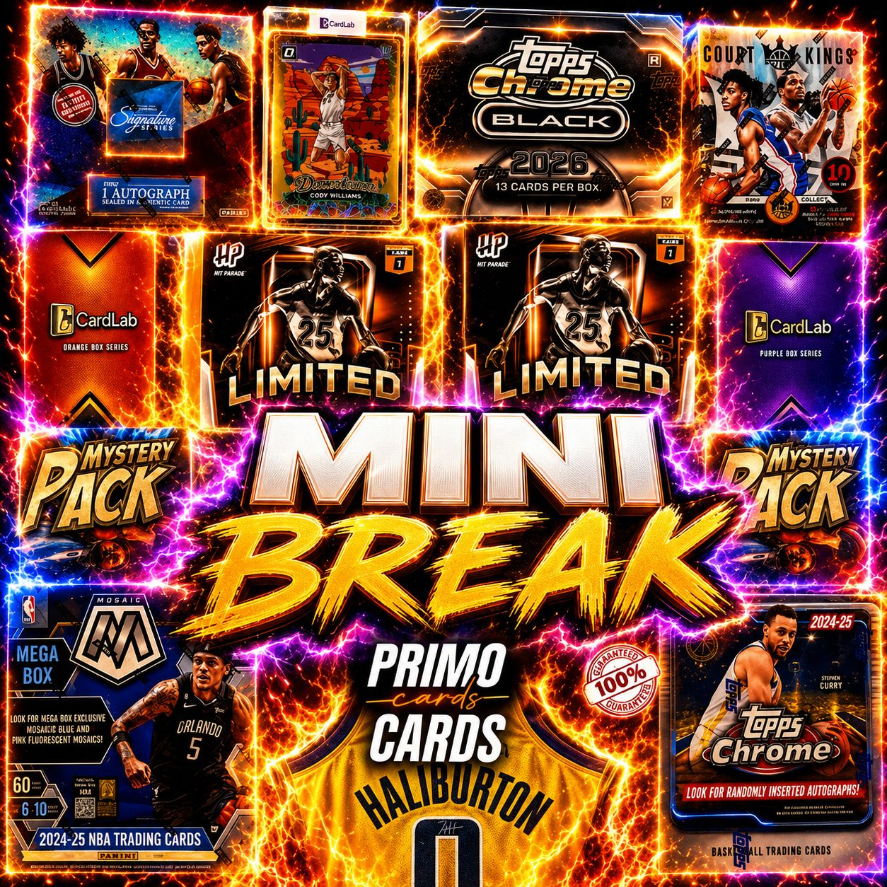 BANG BANG HALI MINI - BREAKING TODAY - HALI BANGER NEW CHROME BLACK VS DOWNTOWN SIGNED JERSEY, BRAND NEW RELEASE TOPPS CHROME BLACK!! NEW PRODUCT ALERT HUNTING COOP, VJ AND WAY MORE!! - 30 SPOT RANDOM (7085)