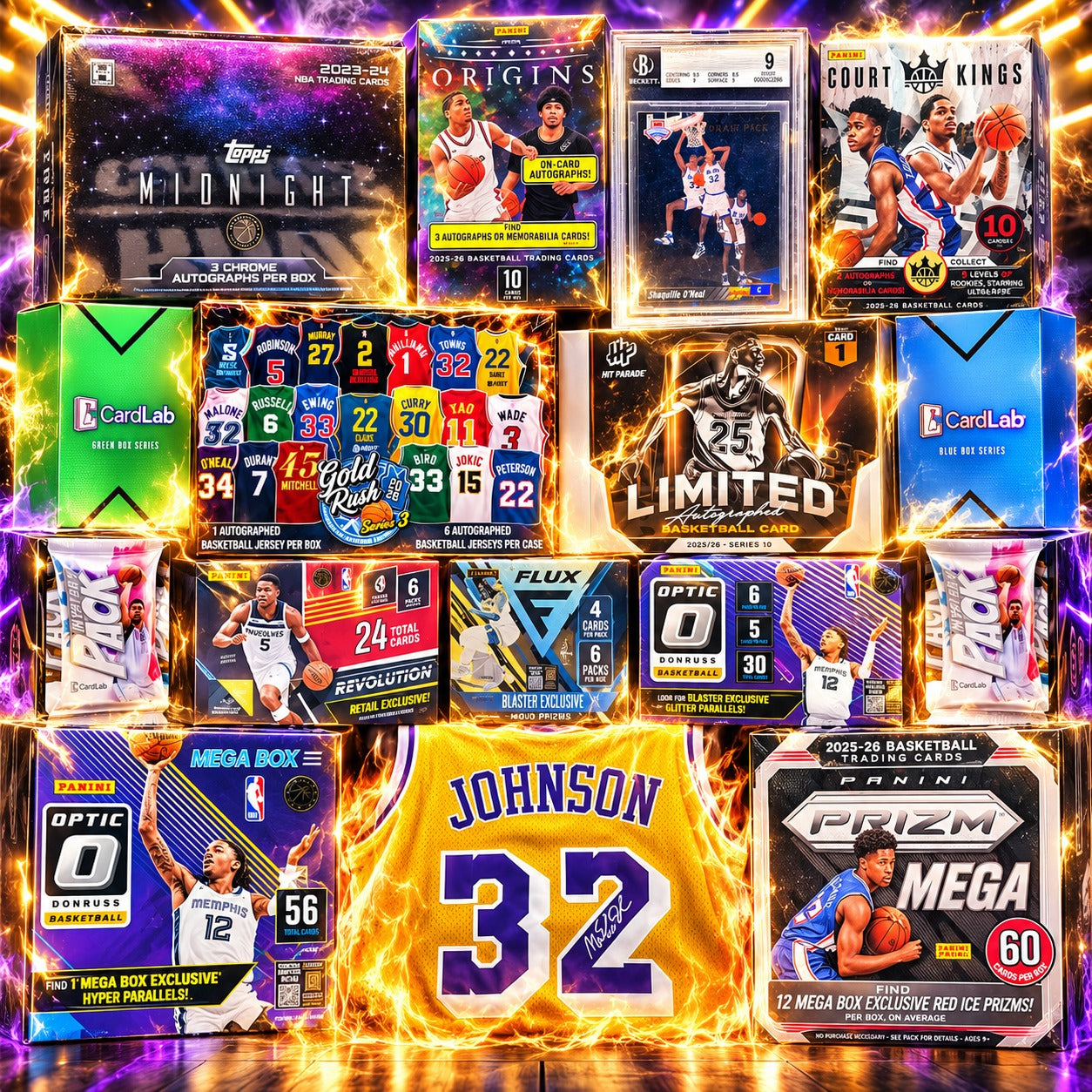 BREAKING TONIGHT!!! MAGIC AND SHAQ CHAMPION DUO MIX!!! - GUARANTEED SHAQ ROOKIE BGS 9 & MAGIC SIGNED JERSEY!! ALSO HUNTING BOOKLETS WEMBY ROOKIE AUTOS & MORE!!! - 30 SPOT RANDOM (7178)