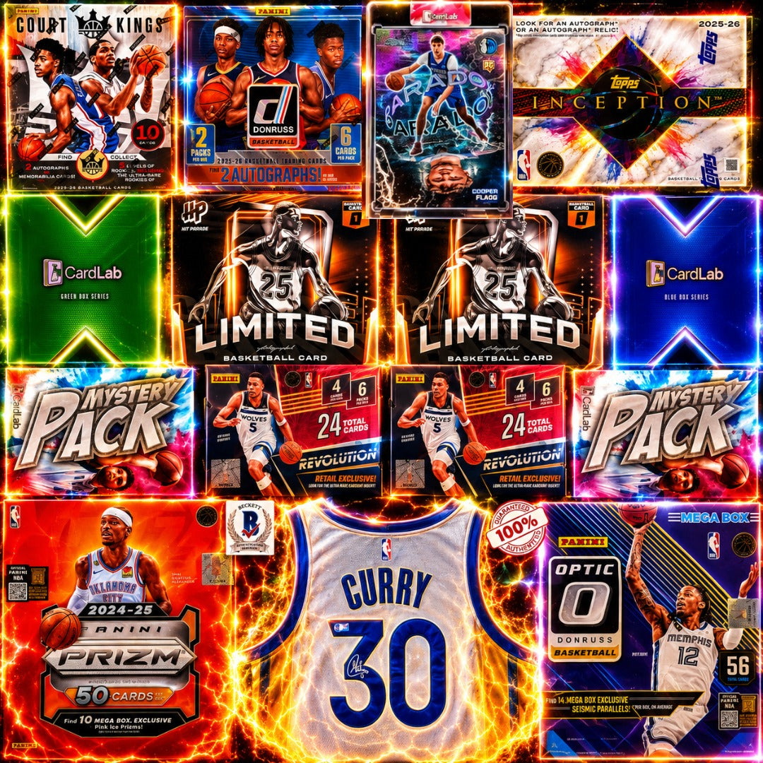 BREAKING TONIGHT!! THE CURRY & COOPER CONNECTION!!! THE CHEF VS FLAGG!! GUARANTEED STEPH CURRY AUTOGRAPHED JERSEY & COOPER FLAGG CASE HIT!! INCEPTION & COURT KINGS FLAGG & LEBRON AUTO HUNT!! - 30 SPOT RANDOM (7065)
