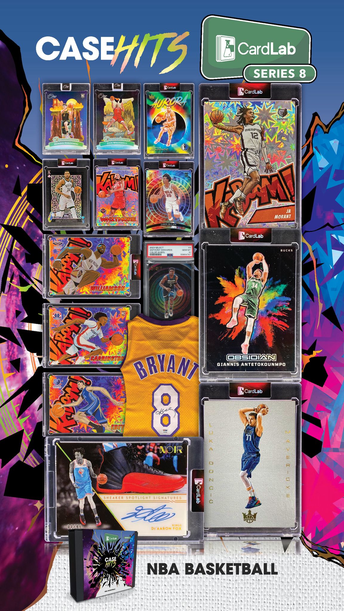 SECOND BOX!!! NEW SERIES ON DECK⚠️⚠️!! CARDLAB CASE HITS IS BACK!!! HUNTING INSANE KOBE JERSEY, LUKA BLANK SLATE, GIANNIS COLOURBLAST, KABOOMS & DOWNTOWNS!! - 10 SPOT RANDOM (6318)