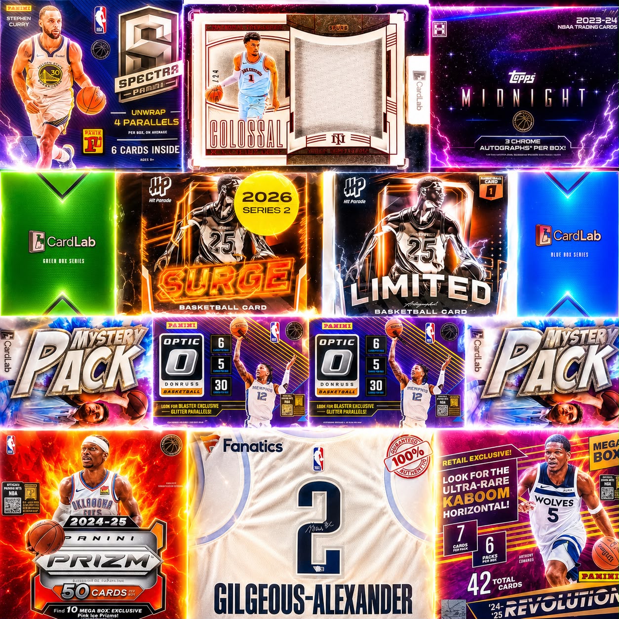 BREAKING TODAY - THE WESTERN CONFERENCE REMATCH!! WEMBY VS SHAI!!! HUGE NT WEMBY & SHAI 75TH JERSEY GUARANTEED!! MIDNIGHT MADNESS & CASE HIT HUNTING!! - 30 SPOT RANDOM (6950)