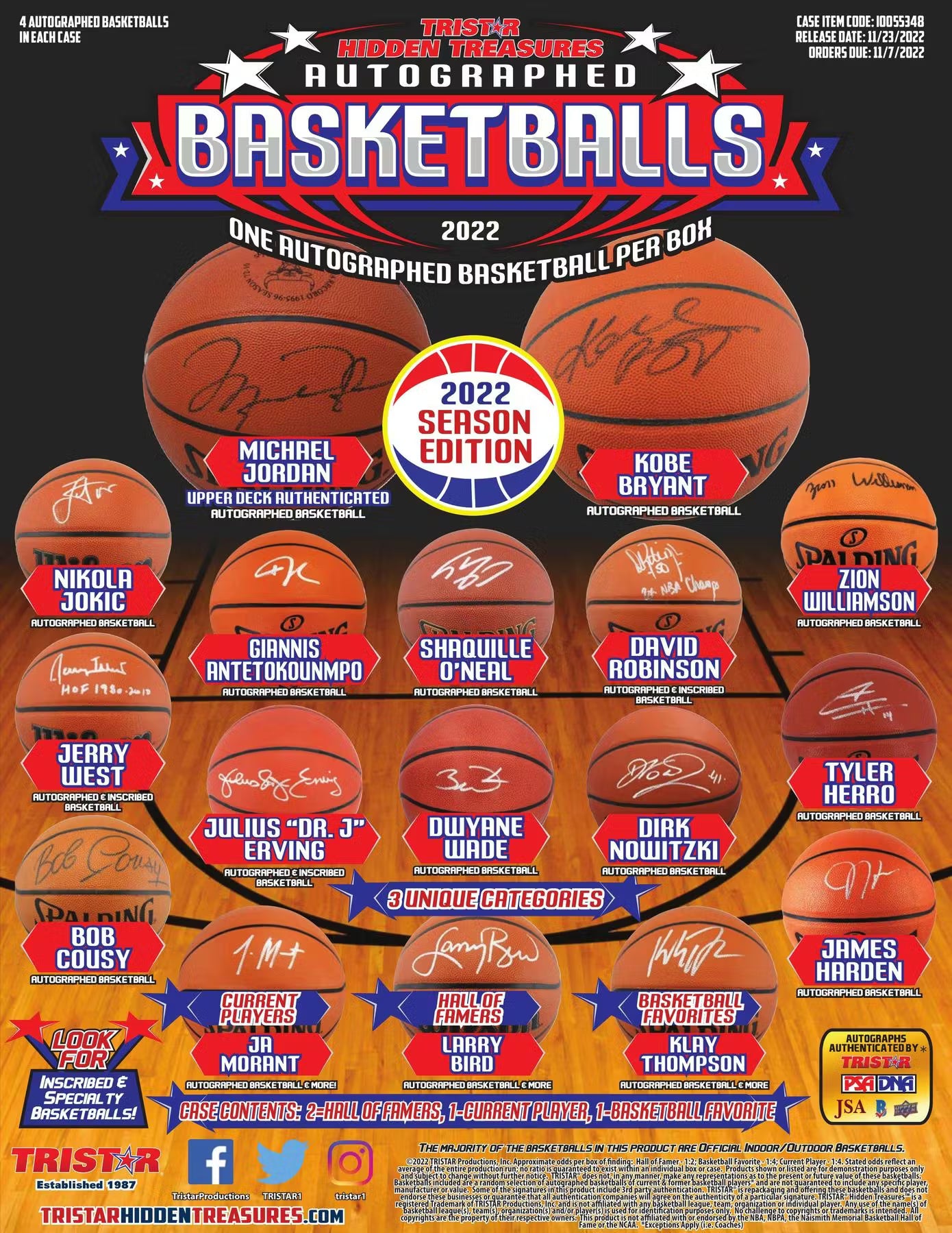 2022 TriStar Hidden Treasures Autographed Basketball Season Edition Hobby Box - Private NBA Break