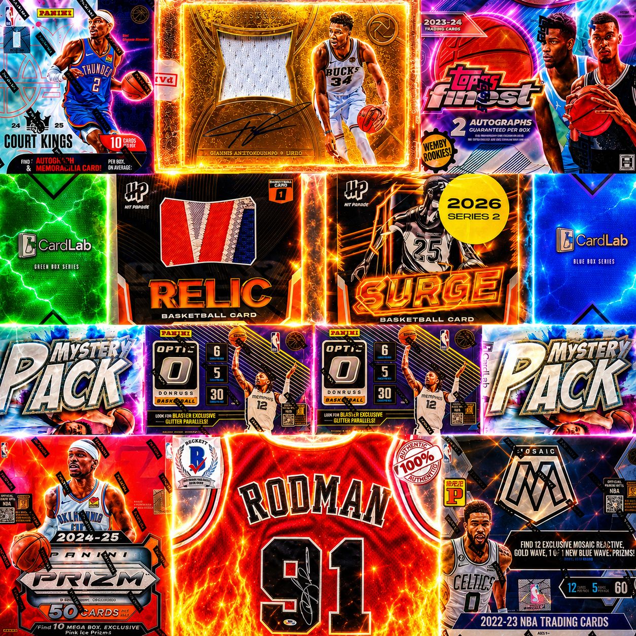 THE THURSDAY WORM OPULENCE HEATER!! BREAKING TODAY!! HUGE GUARANTEED GIANNIS OPULENCE PATCH AUTO GUARANTEED!! RODMAN JERSEY INBOUND & WEMBY ROOKIE HUNTING!! - 30 SPOT RANDOM (6898)