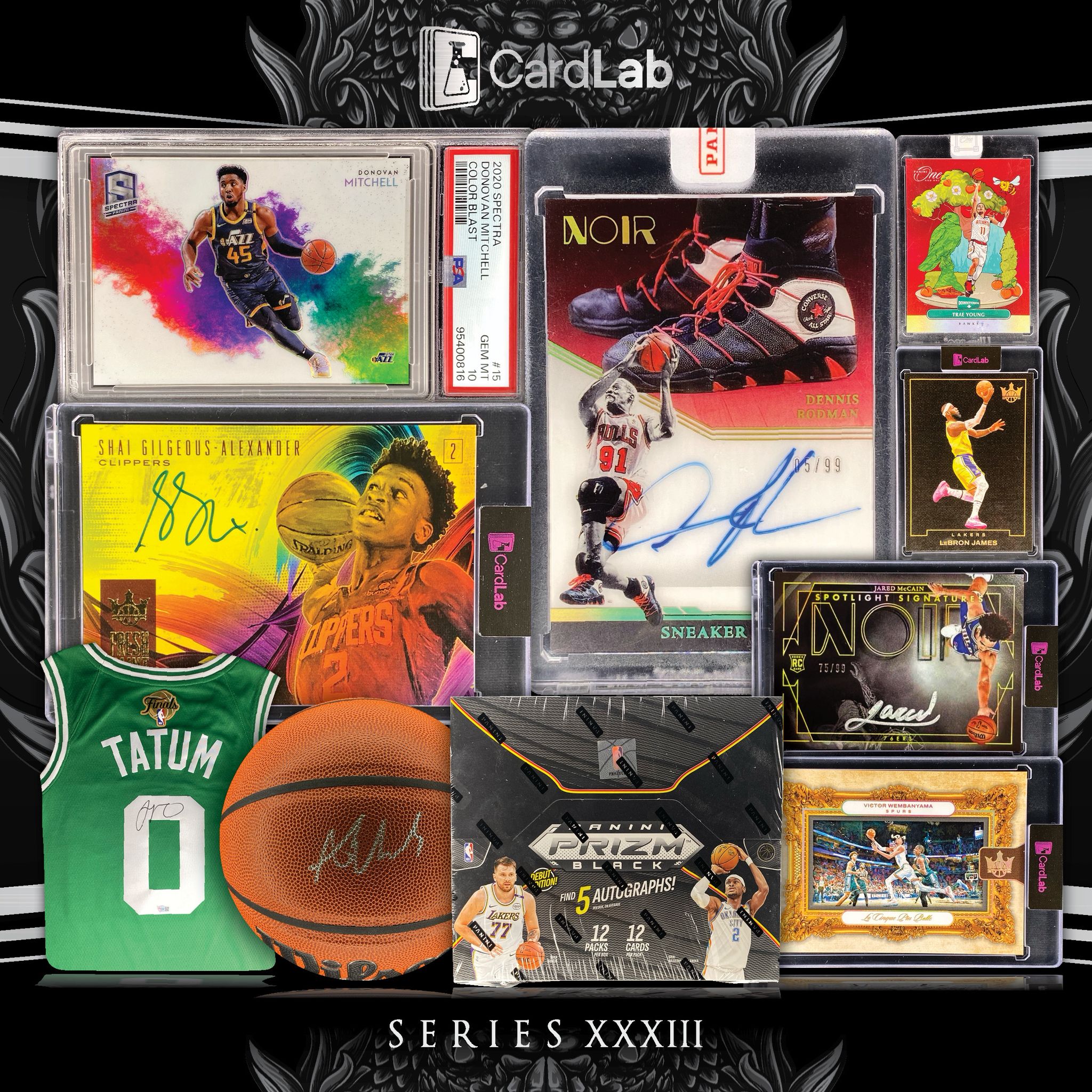 FRESH SERIES CARDLAB BLACK!!! ABSOLUTELY LOADED CHECKLIST HUNTING RODMAN, LEBRON, WEMBY, SHAI & MORE!!!! - 10 SPOT RANDOM (6084)