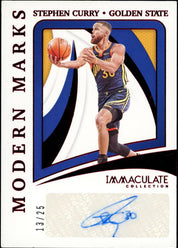 2020-21 Immaculate Stephen Curry Modern Marks Auto /25