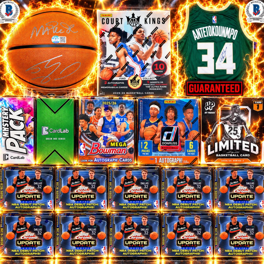 THE NBA DEBUT TREASURE HUNT!! 10 HUGE UPDATE BLASTERS WITH GUARANTEED GIANNIS JERSEY AND SHAQ/MAGIC SIGNED BALL!! CAN WE FIND THE NBA DEBUT PATCH??!! - 30 SPOT RANDOM (7105)