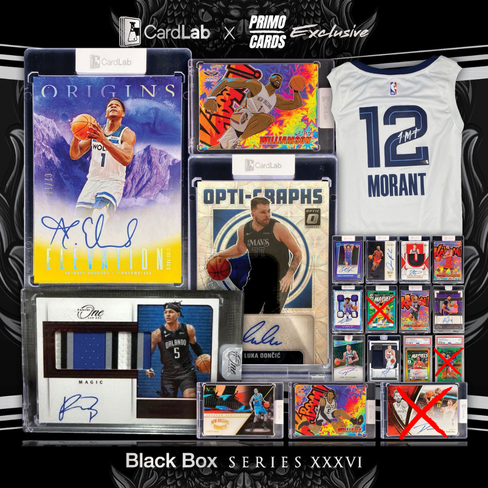 BOX 4 CARDLAB BLACK!! GOLD ANTMAN AUTO, LUKA & PAOLO AUTOS, KABOOMS GALORE!! - 10 SPOT RANDOM (6443)